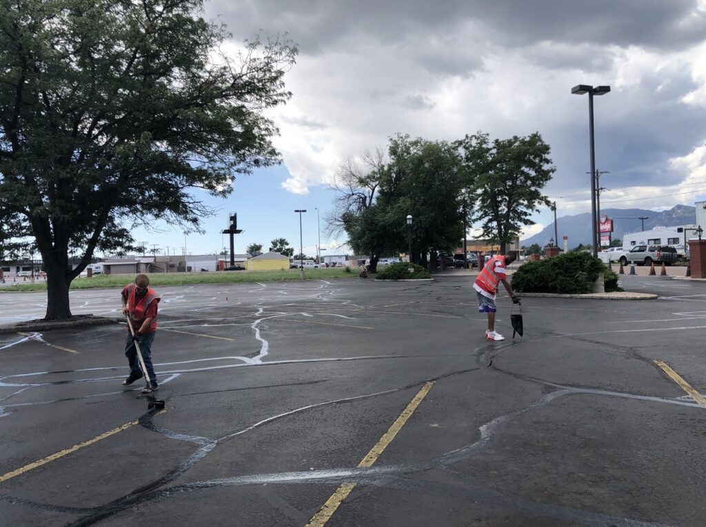 asphalt crew at work