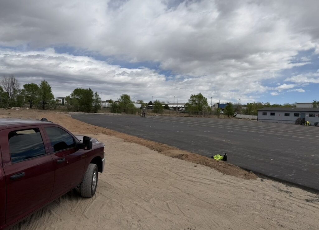 New asphalt paving installation Colorado Springs parking lot