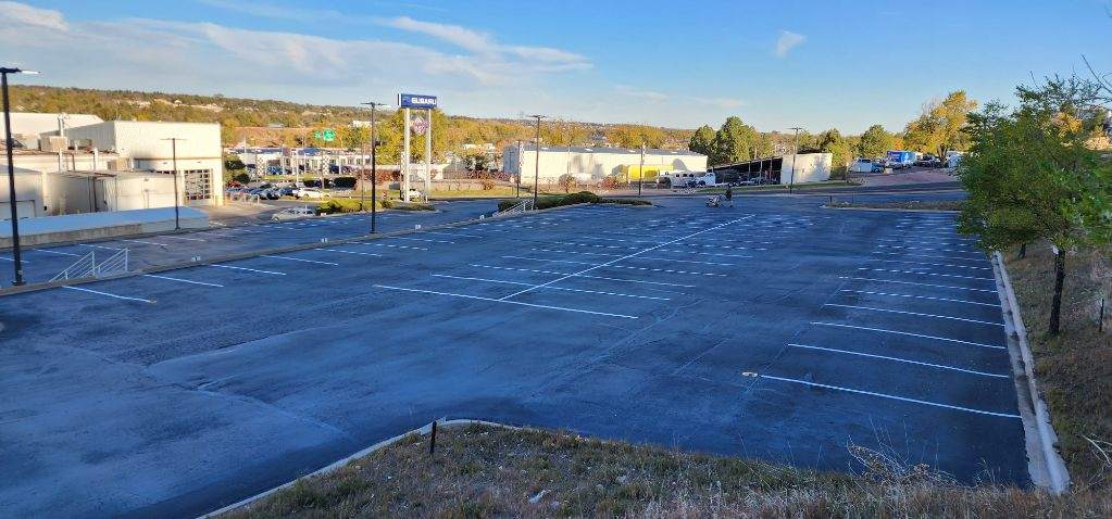 commercial parking lot resurfacing