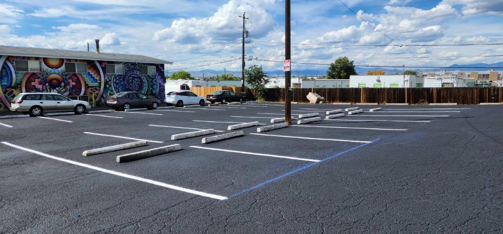 New asphalt parking lot installation Colorado Springs