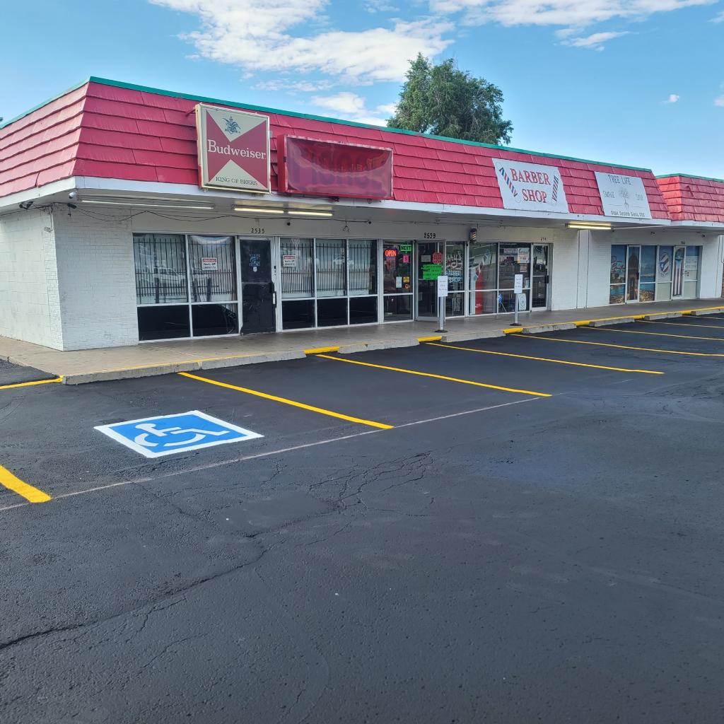 Retail parking lot striping Colorado Springs