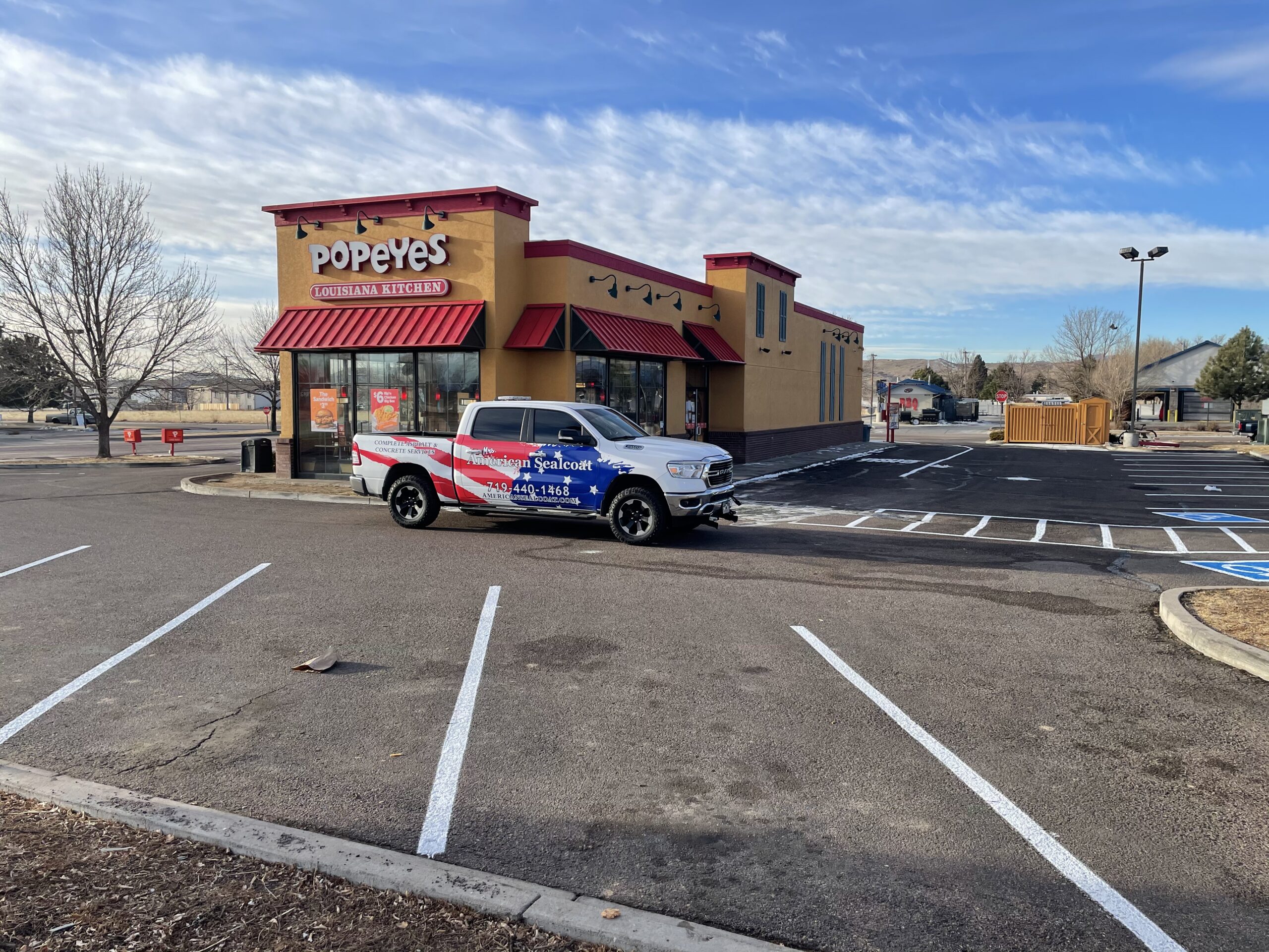 Retail parking lot paving Colorado Springs