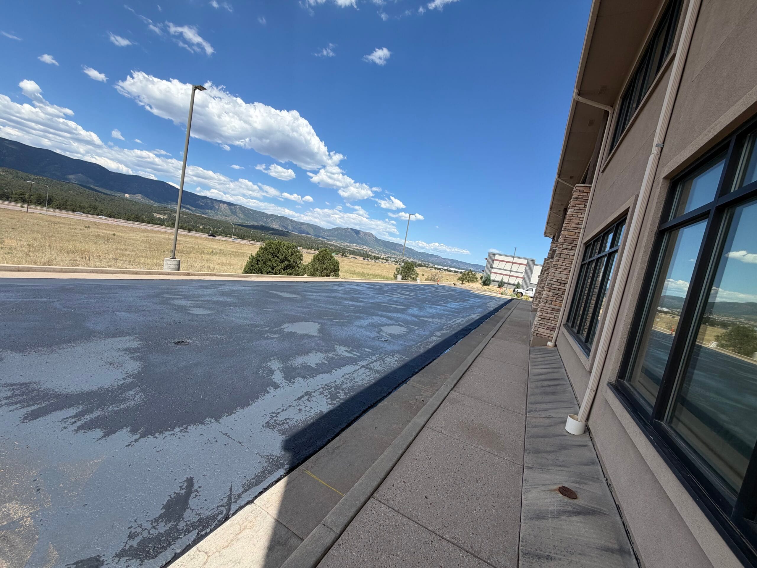 Commercial parking lot sealcoating Colorado Springs