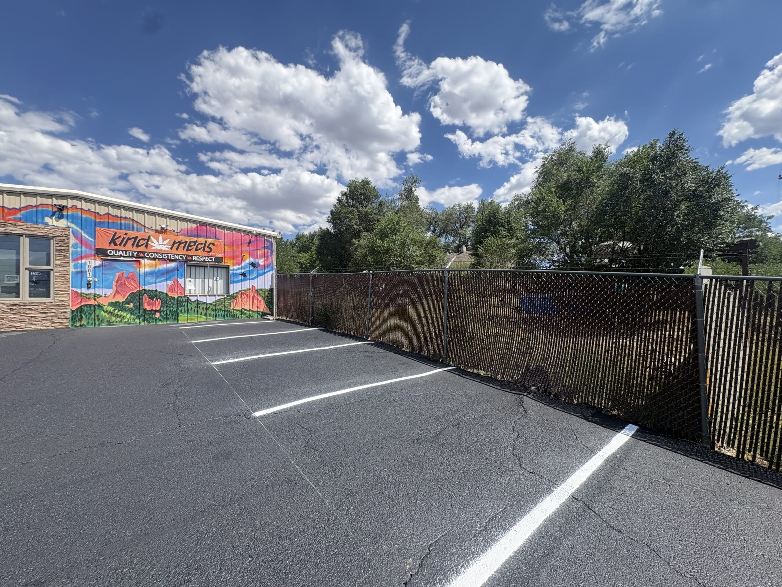 ADA compliant parking lot striping after sealcoating Colorado Springs