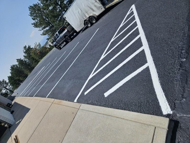 Retail parking lot sealcoating Colorado Springs