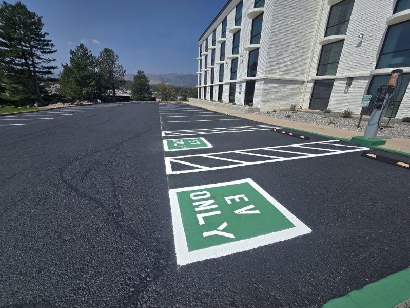 Commercial asphalt surface prep before sealcoating Colorado Springs