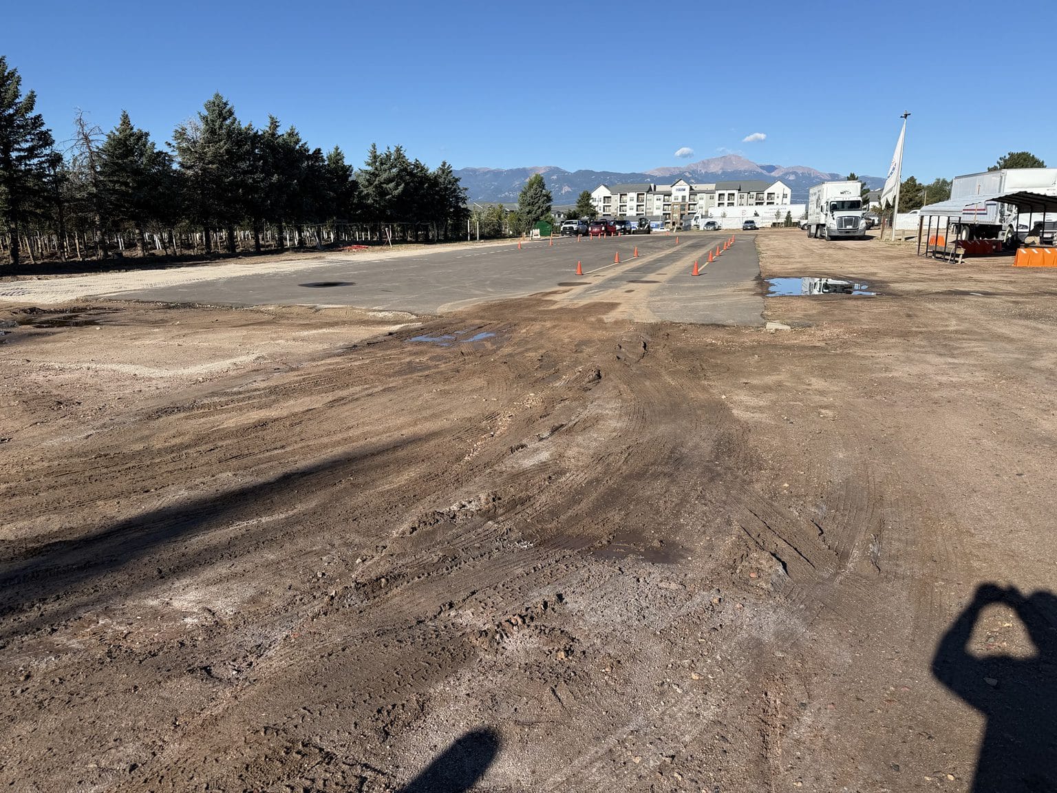 Base preparation for The CDL School asphalt paving project in Colorado Springs
